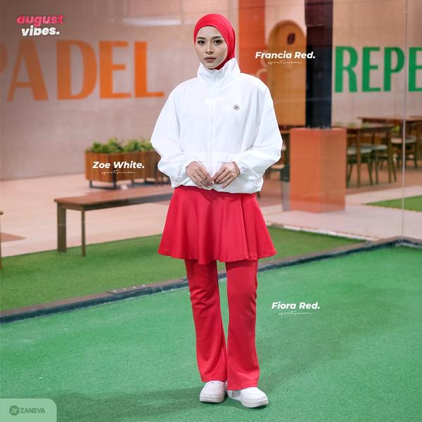 Zoe White + Francia Red + Fiora Red